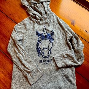 Justice lightweight hoodie with sparkly Unicorn
